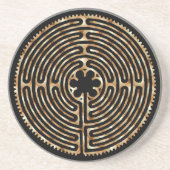 En Grès Dessous de verre de perle de labyrinthe de (Devant)