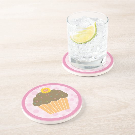 En Grès Dessous de verre de petit gâteau (Côté)