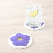 En Grès Dessous de verre de Petunia bleu (Côté)
