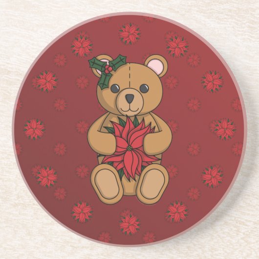 En Grès Dessous de verre de pierre cadeau de Teddy (Devant)