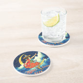 En Grès Dessous de verre de pierre de la vie élevée de (Côté)