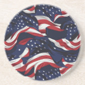 En Grès Dessous de verre de pierre patriotique (Devant)
