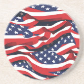 En Grès Dessous de verre de pierre patriotique (Devant)