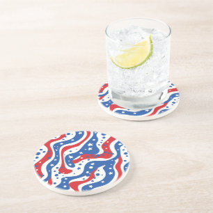 En Grès Dessous de verre de pierre patriotique