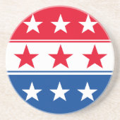 En Grès Dessous de verre de pierre patriotique (Devant)