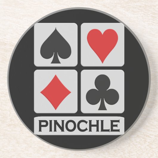En Grès Dessous de verre de Pinochle (Devant)