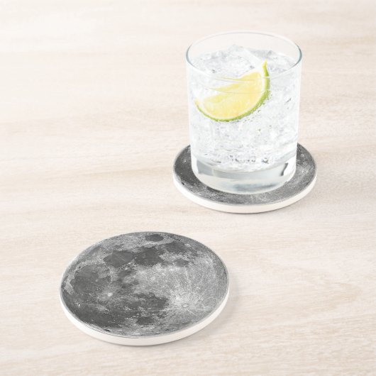 En Grès Dessous de verre de Pleine lune (Côté)