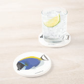 En Grès Dessous de verre de poissons de Tang de bleu de (Côté)