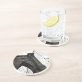 En Grès Dessous de verre de pont de Brooklyn (Côté)