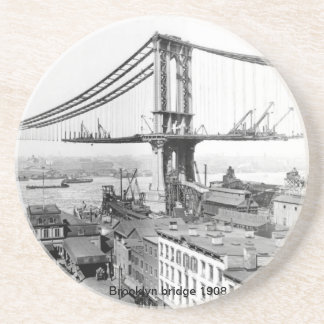 En Grès Dessous de verre de pont de Brooklyn