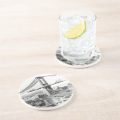 En Grès Dessous de verre de pont de Brooklyn (Côté)