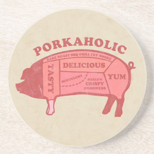 En Grès Dessous de verre de Porkaholic (Devant)