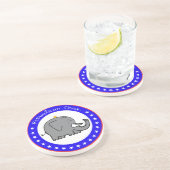 En Grès dessous de verre de poussins républicain (Côté)