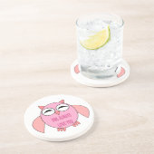 En Grès Dessous de verre de puces de message d'amour migno (Côté)