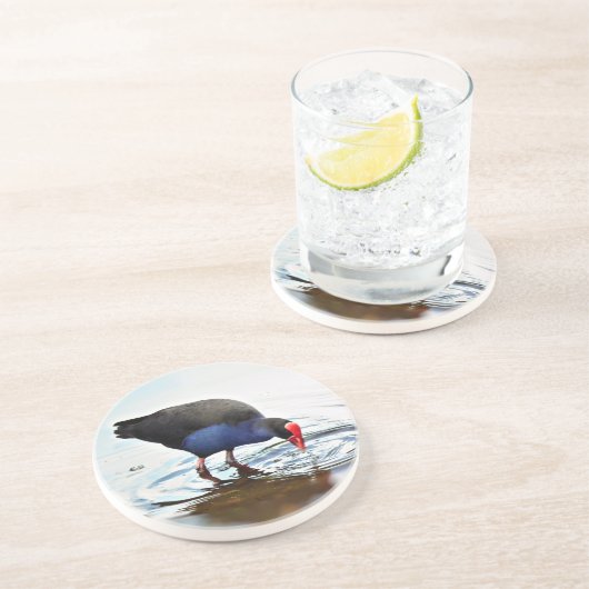 En Grès Dessous de verre de Pukeko (Côté)