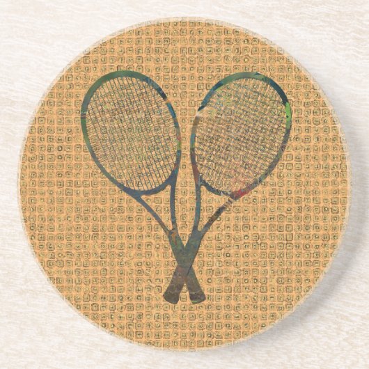 En Grès Dessous de verre de RAQUETTES de TENNIS (Devant)