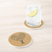 En Grès Dessous de verre de RAQUETTES de TENNIS (Côté)