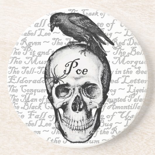 En Grès Dessous de verre de Raven Poe (Devant)