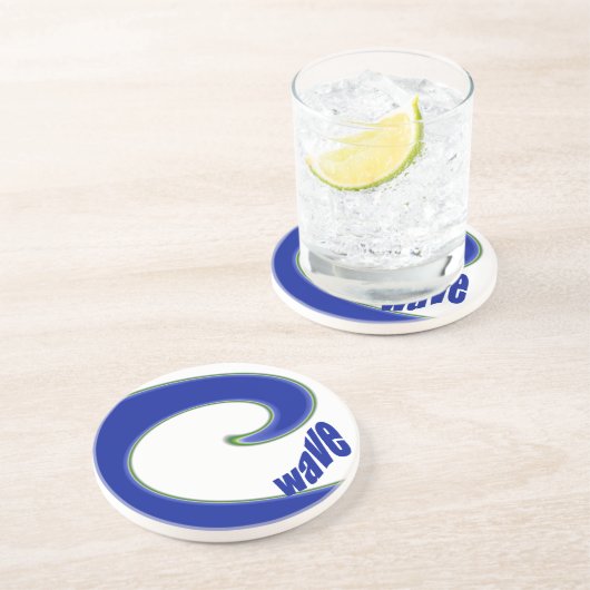 En Grès Dessous de verre de raz-de-marée (Côté)