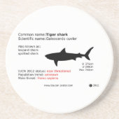 En Grès Dessous de verre de requin tigre (Devant)