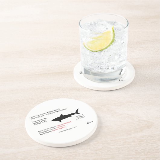 En Grès Dessous de verre de requin tigre (Côté)