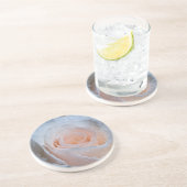 En Grès Dessous de verre de rose blanc (Côté)