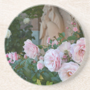 En Grès Dessous de verre de roses de prière