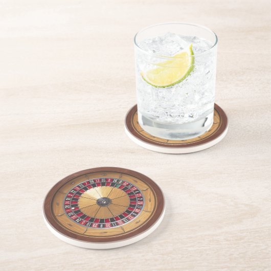 En Grès Dessous de verre de roue de roulette (Côté)