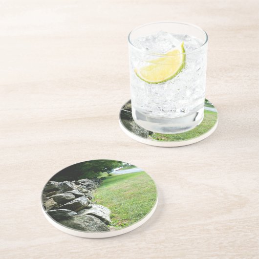 En Grès Dessous de verre de route de campagne (Côté)