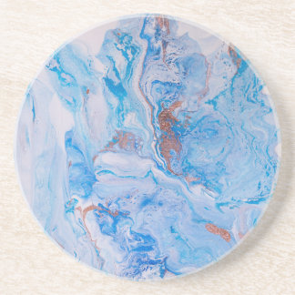 En Grès Dessous de verre de sable et de mer