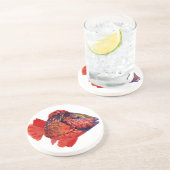 En Grès Dessous de verre de scare de feu d'arrêt (Côté)