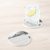 En Grès Dessous de verre de scène hivernale Rustique Shack (Côté)