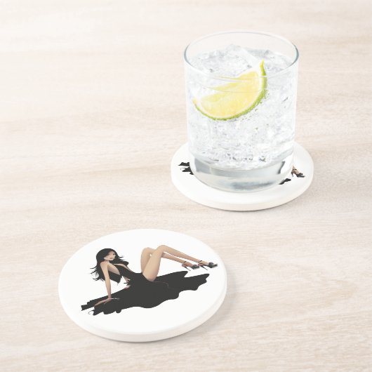 En Grès Dessous de verre de séduction (Côté)