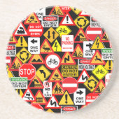 En Grès Dessous de verre de signalisation (Devant)