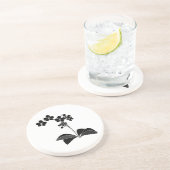 En Grès Dessous de verre de silhouette de Phalaenopsis (Côté)