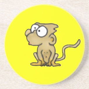 En Grès Dessous de verre de singe de bande dessinée