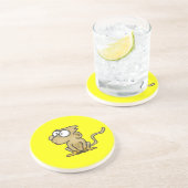 En Grès Dessous de verre de singe de bande dessinée (Côté)