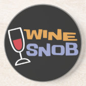 En Grès Dessous de verre de snob de vin (Devant)