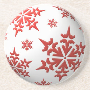En Grès Dessous de verre de Snowflakes