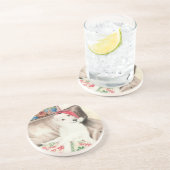 En Grès Dessous de verre de soie de chiot de Windhound de (Côté)