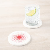 En Grès Dessous de verre de soleil foncé (Côté)