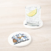 En Grès Dessous de verre de souris de bande musicale (Côté)