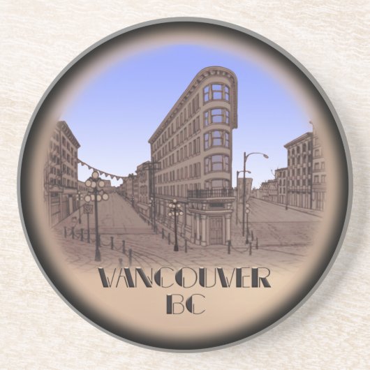 En Grès Dessous de verre de souvenirs de Vancouver Totem P (Devant)