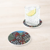 En Grès Dessous de verre de souvenirs de Vancouver Totem P (Côté)