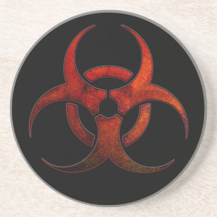 En Grès Dessous de verre de symbole de Biohazard