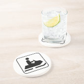 En Grès Dessous de verre de symbole de Snowmobile (Côté)