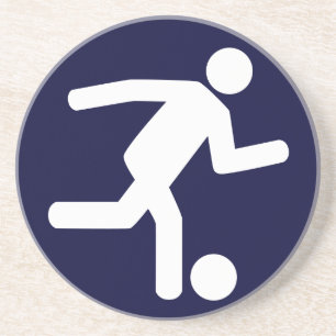 En Grès Dessous de verre de symbole du football du