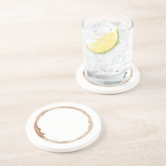 En Grès Dessous de verre de tache de café (Côté)