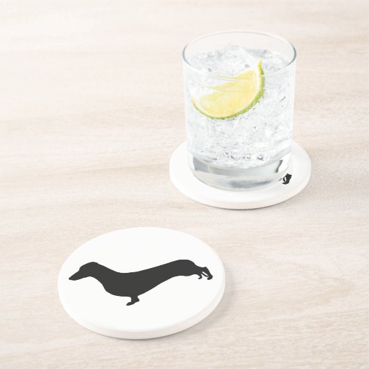 En Grès Dessous de verre de teckel (Côté)