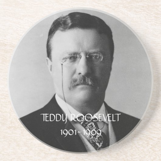 En Grès Dessous de verre de Teddy Roosevelt (Devant)